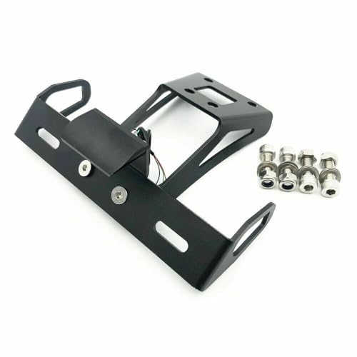 Image of Tail Tidy /Fender Eliminator for Ninja 400 Z400 Ninja250 Ninja 500 Z500 2018-2025 License Plate Bracket wth Rear Turn Signals & LED Light (Clear)