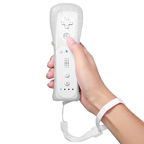 Leikurvo Control remoto de Wii: controlador de juego Controlador Wii Conexión de sensor de movimiento remoto inalámbrico Controlador de gamepad de repuesto para consola Wii y Wii, con correa de mano
