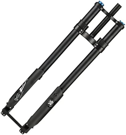 HIMALO Downhill Mountain Bike Suspension Fork 26 27.5 29 DH Bike Inverted Air Fork Travel 160mm Adjustable Rebound Straight Front Fork Double Shoulder Manual Lockout