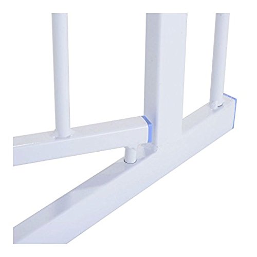 BLUE Baby Safety Gate Door Walk Through Child Toddler Pet Metal Easy Locking System