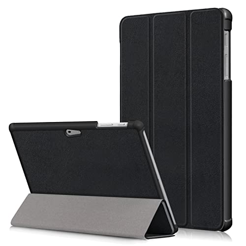 GMUJIAO Funda Compatible con Surface Go 3 10.5 Inch,Estuche para Teléfono de Cuero PU Ultrafino con Función de Soporte con Tres Soportes Plegables [Anti-Drop]-Negro