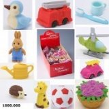  IWAKO Puzzle Radierer 5 er Set Figuren Motiv verschieden Depesche