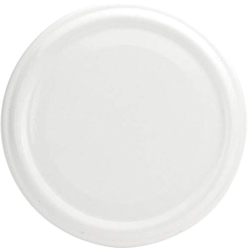 10 Ersatzdeckel mit Twist-Off Verschluss für Einkochgläser in weiß | TO 70 mm Cover