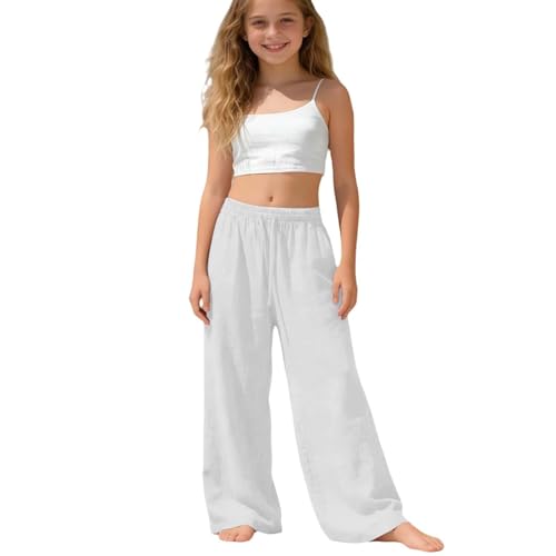 Pantalones Casuales Elegantes y cómodos para niñas, Suaves, para Uso Diario, con Cintura elástica y diseño Moderno. cómodo y Fresco