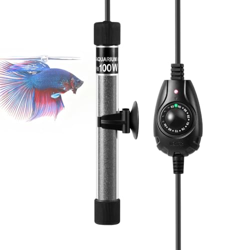Image of HITOP 100W Adjustable Aquarium Heater, Submersible Thermostat for 10-25Gal