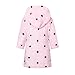 Fashion Design Fleece 𝐑obes For Toddler Girls Boys Warm Comfy Long Sleeve Flannel 𝐁ath𝐫obe Hoodie Pink 9-10 Years