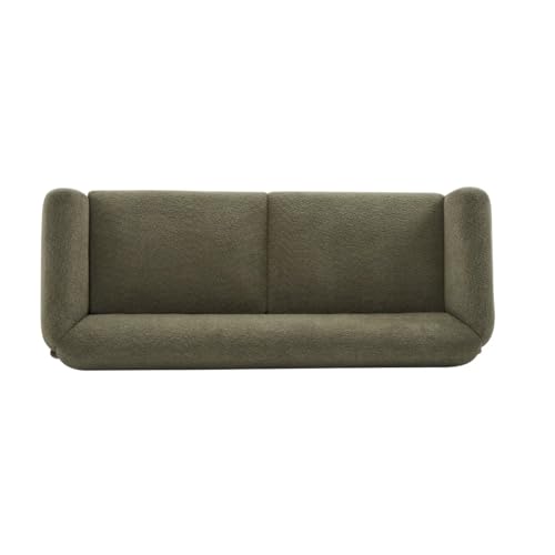 Image of LEGACY OF COMFORT Amala 80 inch Upholstered 3 Seater Sofa Three Seater Sofa with Wooden Legs for Living Room Hotels & Offices (Olive Green)
