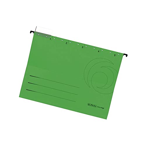 Herlitz 5874656 Hängemappe A4 UniReg farbig sortiert 5er Kraftkarton, 230 g/qm