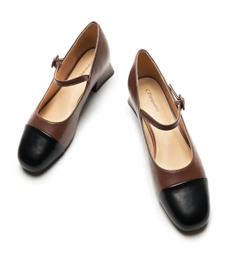 C.Paravano Mary Janes | Block Heels Pumps | Pumps Shoes Women | Low Heels | Chunky Low Heel