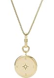 fossil georgia armband edelstahl Material: Edelstahl Fossil Kette Georgia New Years Intentions Anhänger Edelstahl goldfarben, JF03934710