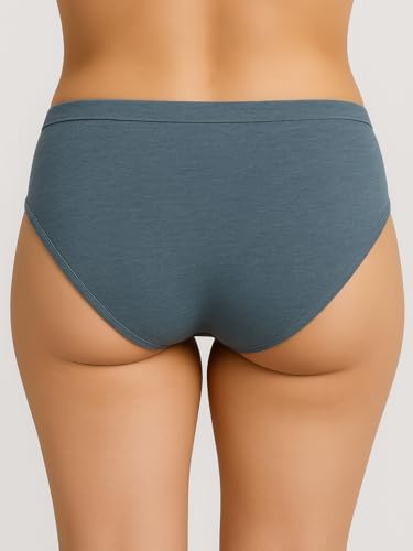 Image of Women's Soft Cotton Mid-Rise Bikini Briefs | Pack of 2 | Seamless Feel | Stretchable & Breathable Everyday Underwear | Comfortable Fit