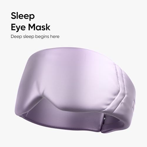 Image of Frido Sleep Eye Mask for Men & Women | Ultra-Soft Sleeping Eye Mask | Light Blocking Design | Multi-Adjustable Strap | No Pressure Fit | Lightweight Sleep Eye Mask For Home & Travel Use (Lavender)