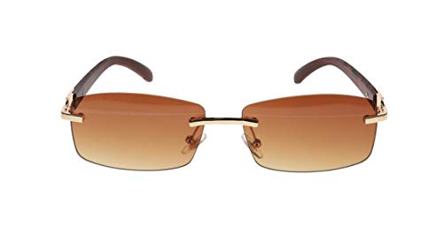 Vintage Rimless Sunglasses Rectangle Frameless Candy Color Glasses Women Men2