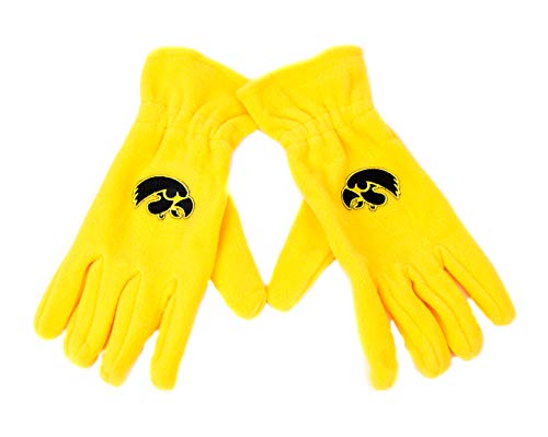 Donegal Bay NCAA Iowa Hawkeyes Fleece Gloves, Yellow