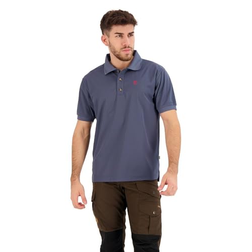 Fjällräven Herren Crowley Pique Kurzarm-polohemd, Uncle Blue, L EU
