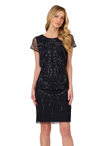 Adrianna Papell Women's Bead Popover Sheath Dress