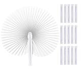 Lote 100 Piezas Abanico PAI PAI de Papel Plegable Paipai Detalles Regalos para Invitados de Bodas, Fiestas, Ceremonias Blanco, Medidas 24.5 x 26 cm, fiestas de cumpleaños, despedidas, Ideal verano