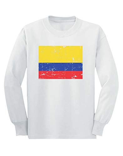 Camiseta de Manga Larga para niños - Bandera de Colombia en Estilo...