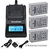 [Fully Decoded] Kastar Ultra Fast Charger(3X Faster) Kit and EN-EL24 Battery (3-Pack) for Nikon EN-EL24 ENEL24 Rechargeable Li-ion Battery Work with Nikon 1 J5 Camera