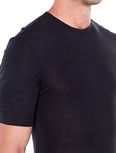 Icebreaker Merino Mens Standard 175 Everyday Short Sleeve T-Shirt Thermal Cold Weather Base Layer Crew T Shirt, Black, Medium Us #TOP6
