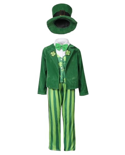 Disfraz Leprechaun Verde para Niños Día de San Patricio miniatura 3