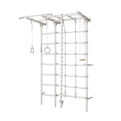 JEFLEX - weiß/grau Seil-Klettergerüst für Kinder/Kinder...