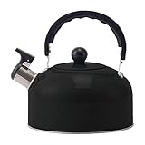 ➤ 【Diseño de tetera de té segura】: La tetera de té silbante es segura de usar. El asa anti-escaldado y la tapa del pico reversible garantizan la seguridad, cierra completamente la tapa y no sale vapor por la tapa.