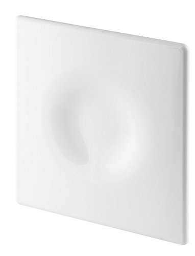 Extractor Fan Front Panel - 125mm - Ventilation Ducting Pipe/Hose - Air Vent Cover. (White Square)