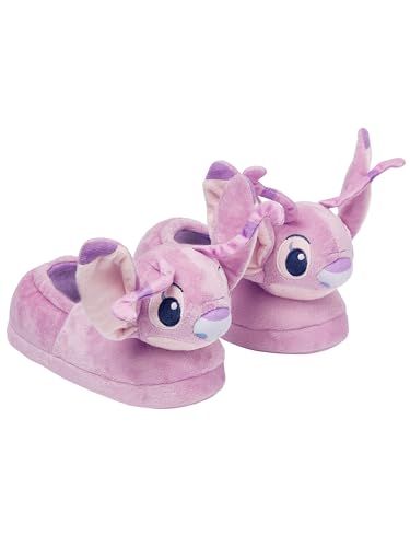 Disney Chausson Fille Lilo Et Stitch, Chausson Enfant Fille 3D Angel, Pantoufles Enfant Angel, Rose 33