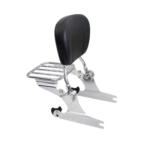 Dossier moto coussin porte-bagages aluminium noir pour FXSTC Night Train