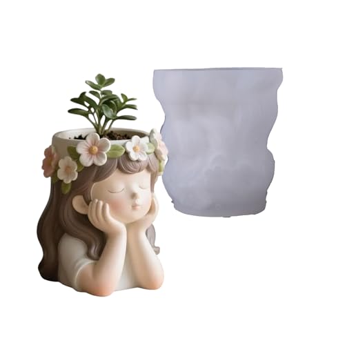 Artigiano Fioriera In Silicone Fusa In Calcestruzzo Coerente Cemento Per Ponte Innovativo Cast Regalo Artigianale Unico