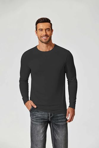 COOFANDY Men's Long Sleeve Tee Shirts Crew Neck T-Shirt Casual Pullover Basic Tees Soft Stretch Tshirts2