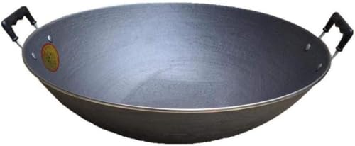 Wok de Hierro Fundido 38 cm Antiadherente con Mango miniatura 1