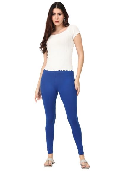 Image of Robinbosky Premium Stretchable Cotton Ankle Legging for Women | Suitable for Formal wear & Casual wear | High-End Elastic Makes The Leggings Squat Proof and Durable for Travel, Yoga, & Workout.