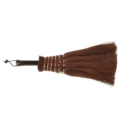KALLORY Mini Palm Desk Brush with Palm Whisk Shape for