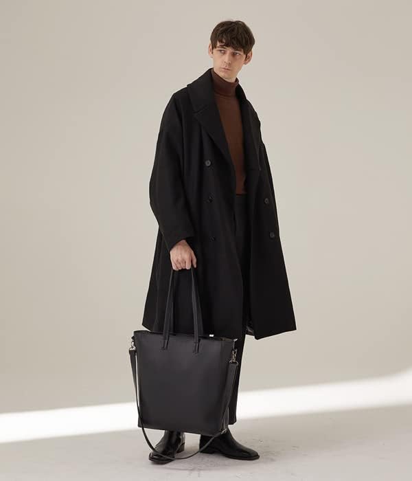 Big Messenger Shoulder Bag for Men – Vegan Leather Laptop Bag for Women Fits 16In Laptop – Crossbody Bag with Shoulder Strap Included – Black Crossbody Bag for Office, School - Image 2