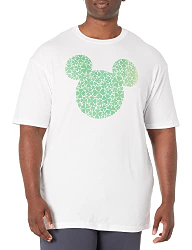 T-Shirt Mickey Disney Blanc XXL Homme vêtement grande taille manches courtes en coton