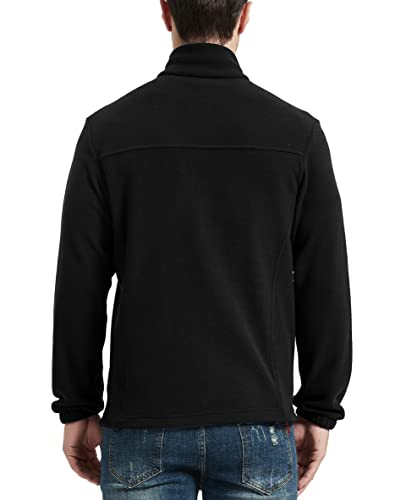 CQC Men's Full-Zip Fleece Jacket Soft Polar Winter Outdoor Coat with Pockets2