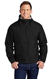 Port Authority Team Jacket JP56, Black/Light Oxford, Large