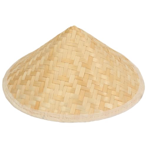 Chapeaux coniques en paille asiatiques pour activités de plein air et décoration de salon