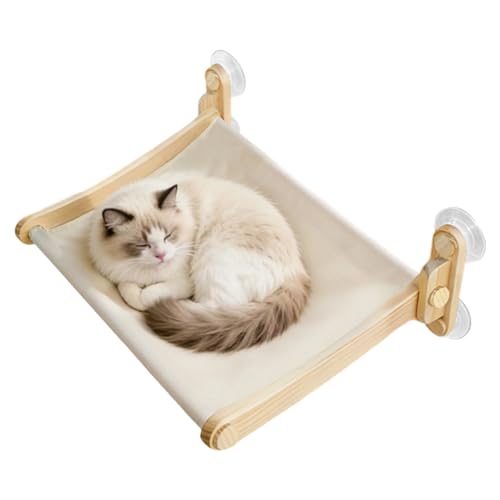 Para ventana para gatos - 60 x 40 x 18 cm - Percha para ventana para mascotas | Hamaca para gatos plegable de tela Oxford, para gatos, interiores, casa, apartamento, salón, pared, dormitorio