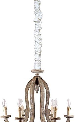 Pearl 100% Dupioni Shantung Silk Chandelier Chain Cover 4 ft long White
