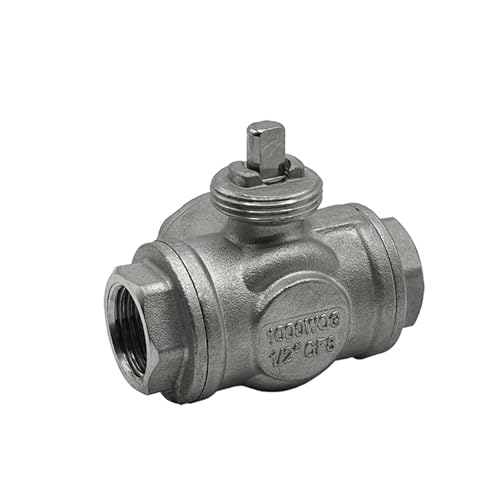 Válvula de bola motorizada de acero inoxidable tipo T DN15 de 3 vías con rosca 4