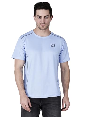 Image of Men Round Neck Half Sleeve Regular Comfort Dry-Fit Activewear Sports T-Shirt Pack of 1 Multicolour