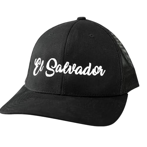 Casquette El Salvador noire broderie rose accessoire streetwear
