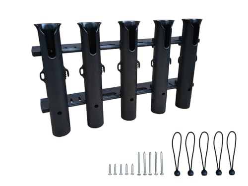 Brocraft Tackle Rack - 5-Rod Poly Black Rod Holder Rack
