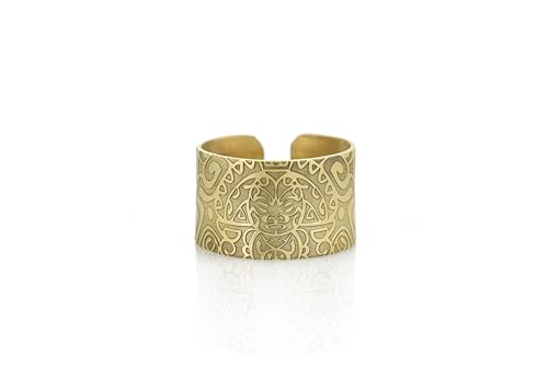 Idée cadeau homme femme bague manchette Māori gravure tatouage