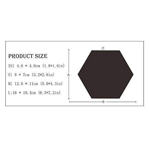Ajcoflt 12 Peça 3D Hexágono Acrílico Espelho Adesivos de Parede DIY Art Decoração Mural Adesivos Hom