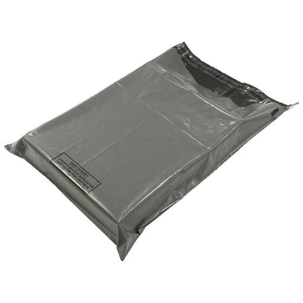 50 Grey Plastic Polythene Peel + Seal Mailing Postal Bags Large Size 12 x 16" / 305 x 405mm Self Seal Packing Packaging Postage Mail Sacks Envelopes Mailers
