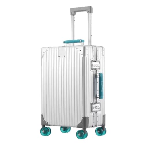 ASCG Aluminum Luggage 20inch – 2026 Upgrade Zipperless Suitcase with TSA Lock, 360° Silent Spinner Wheels – Premium Aluminum-Magnesium Alloy Suitcase for Modern Travelers